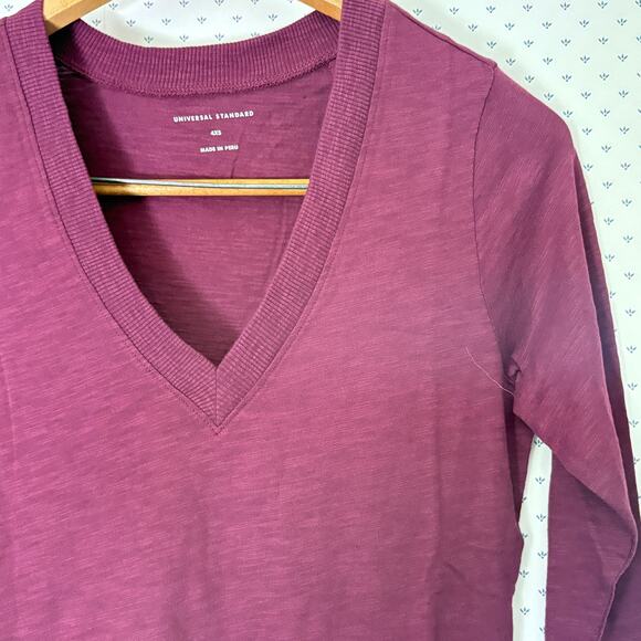 Universal Standard Phoenix Light As Air Tee 4XS 00 0 Jam Purple NWT Shirt V Rex - Picture 6 of 8